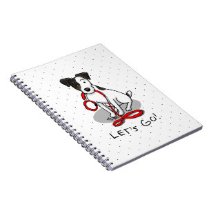 Cute Let's Go! Jack Russell Terrier (tri-colour 1) Notebook