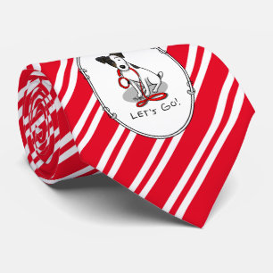 Cute Let's Go! Jack Russell Terrier (tri-colour 1) Tie
