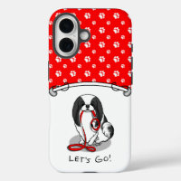 Cute Let's Go! Japanese Chin Dog (black & white 1)