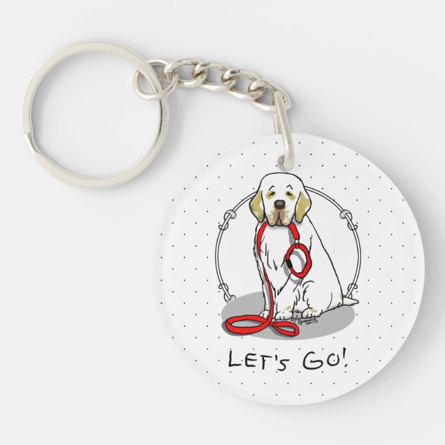 Cute Let's Go! Walk Clumber Spaniel Dog (lemon 1) (Devant)