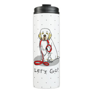 Cute Let's Go! Walk Clumber Spaniel Dog (lemon 1) Thermal Tumbler