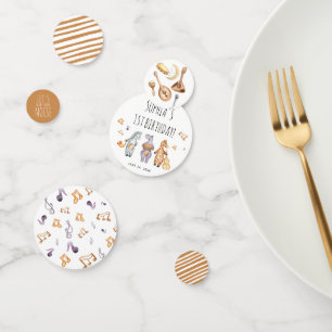 Cute Lets Make Some Noise African Animals Birthday Confetti