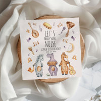 Cute Lets Make Some Noise African Animals Birthday