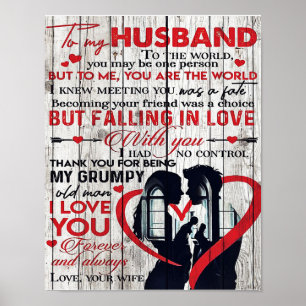 Cute Letter for Husband   To My Husband Present Poster