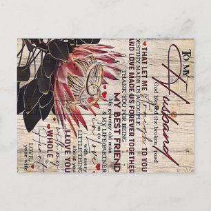 Cute Letter To Husband   Cool Design Gift   Announcement Postcard