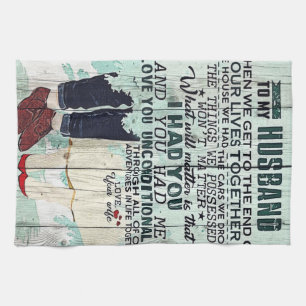 Cute Letter To Husband Cool Design Gift Kitchen Towel