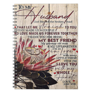 Cute Letter To Husband Cool Design Gift Notebook