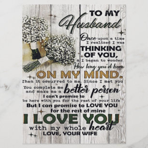 Cute Letter To Husband   Lovely Gift   Father Day Menu