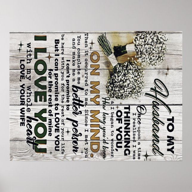 Cute Letter To Husband | Lovely Gift | Father Day Poster (Front)