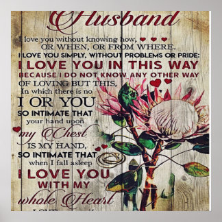 Cute Letter To Husband | Lovely Gift | Father Day Poster