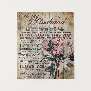 Cute Letter To Husband Lovely Gift Father Day Tapestry