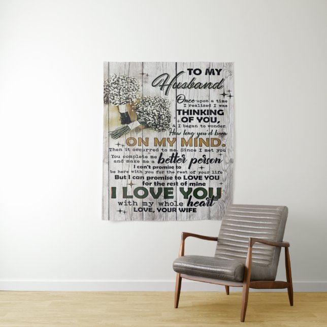 Cute Letter To Husband | Lovely Gift | Father Day Tapestry (In Situ)