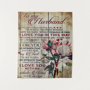 Cute Letter To Husband   Lovely Gift   Father Day Tapestry