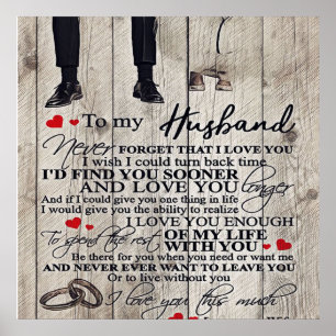 Cute Letter To Husband   Lovely Gift Poster