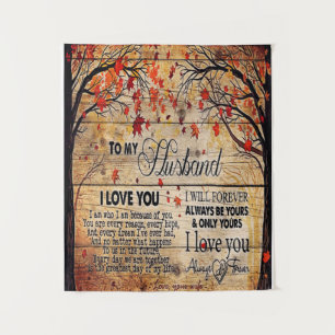 Cute Letter To Husband Lovely Holiday Gift Tapestry