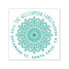 Cute Lettering Family Name Mandala Return Address