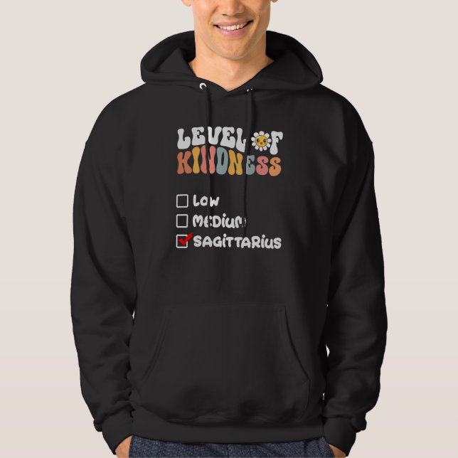 Cute Level of Kindness Sagittarius Zodiac Sign Dai Hoodie (Front)
