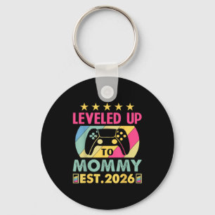 Cute Leveled Up To Mommy 2026 Awesome Promoted To  Keychain