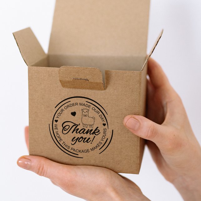 Cute Lhama Thank You  Rubber Stamp (Creator Uploaded)