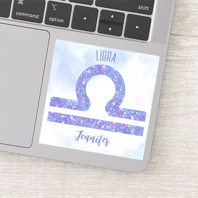 Cute Libra Astrology Sign Personalized Laptop (Detail)