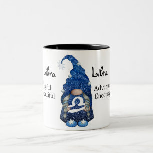 Cute Libra Gnome Zodiac Sign Two-Tone Coffee Mug