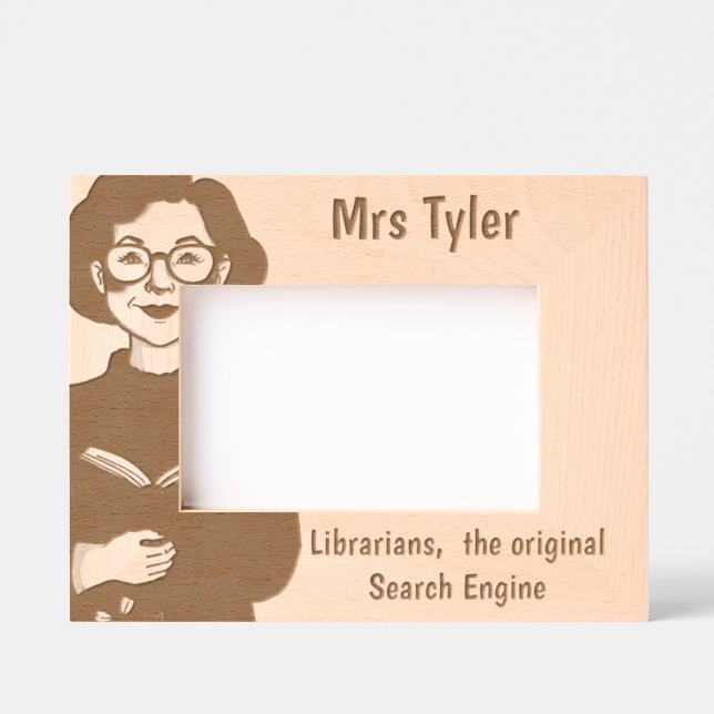 Cute Librarian  Etched Frames (Front)