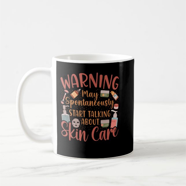 Cute Licensed Aesthetician Skincare Beautician Ski Coffee Mug (Left)