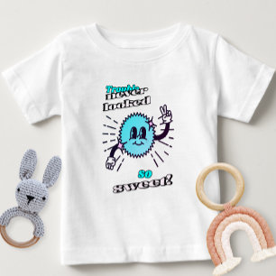 Cute Light Blue Trouble Never Looked So Sweet Baby T-Shirt