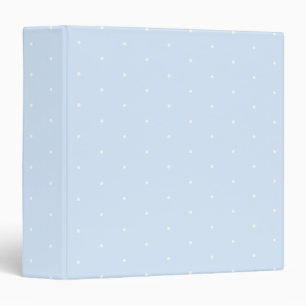 Cute light blue white tiny polka dots pattern binder