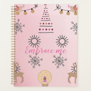 Cute Light Pink Christmas Aesthetic Planner