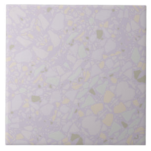 Cute light Purple modern simple terrazzo effect Tile