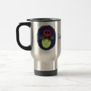 Cute lightning bug firefly cartoon illustration travel mug