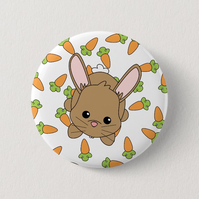 Cute Lil' Bunny 2 Inch Round Button (Front)