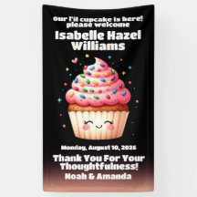 Cute L'il Cupcake Sprinkles Baby Shower Welcome