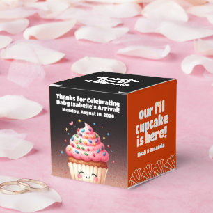 Cute L'il Cupcake Sprinkles Baby Shower Welcome Favor Box
