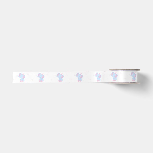 cute lil elephant satin ribbon (Front)