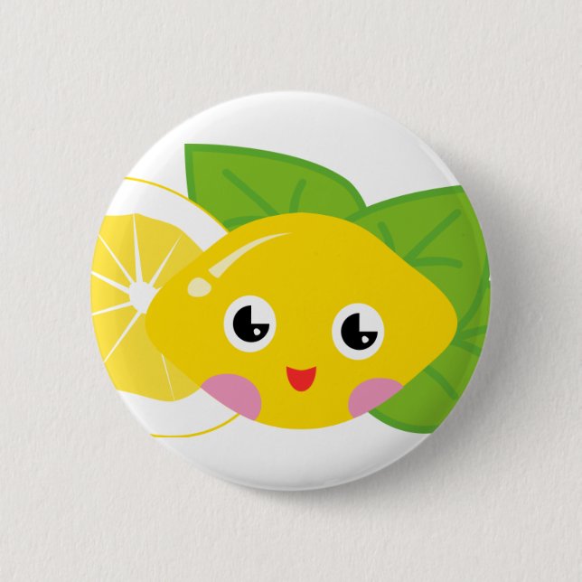Cute Lil' Lemon 2 Inch Round Button (Front)