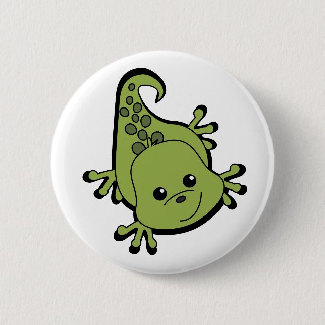 Cute Lil' Lizard 2 Inch Round Button (Front)