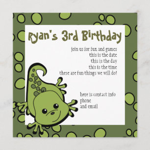 Cute Lil' Lizard Invitation