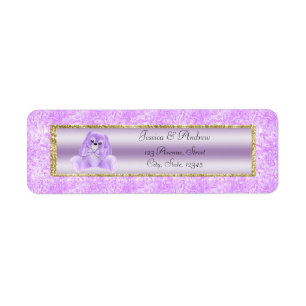 Cute Lilac Bunny Baby Shower