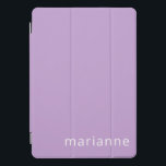 Cute Lilac Purple Solid Colour Personalized Name iPad Pro Cover<br><div class="desc">Cute Lilac Purple Solid Colour Personalized Name iPad Pro Cover</div>