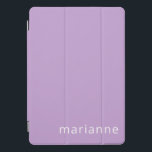 Cute Lilac Purple Solid Colour Personalized Name iPad Pro Cover<br><div class="desc">Cute Lilac Purple Solid Colour Personalized Name iPad Pro Cover</div>