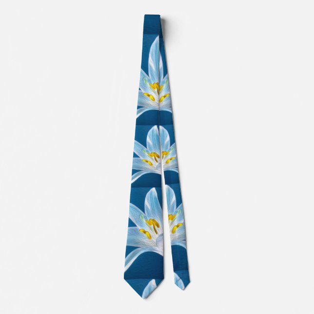 Cute Lily Pattern Tie (Front)
