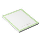 Cute Lime Green Lattice Pattern Notepad