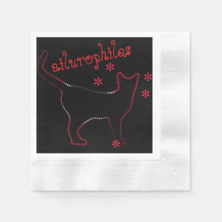 cute line art cat,awesome cat Paper Napkin