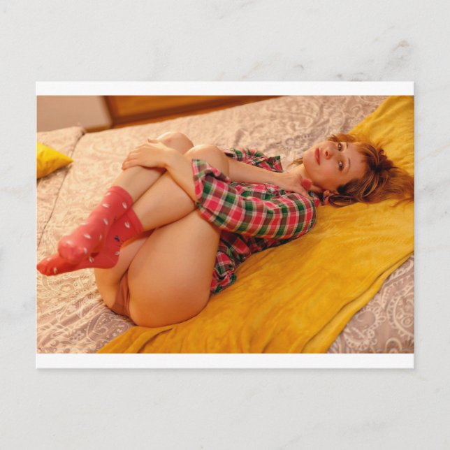 Cute Lingerie Model Photography  postcard (Front)