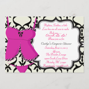 Cute Lingerie Shower Bridal Invitation