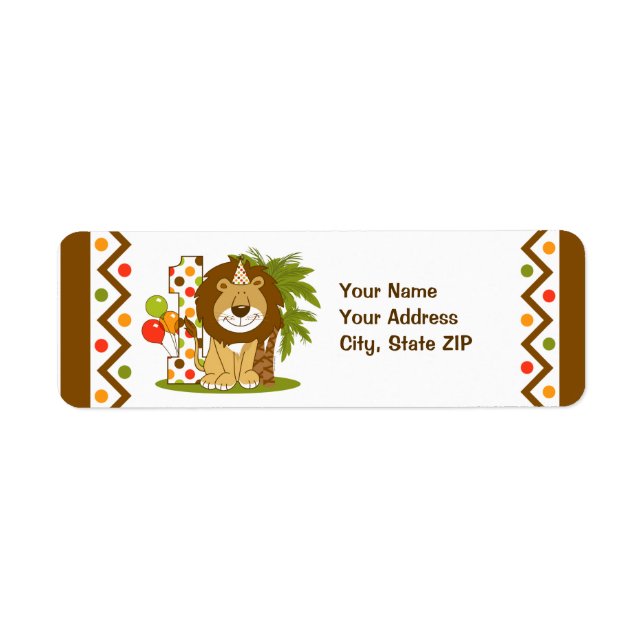 Cute Lion 1st Birthday (Front)