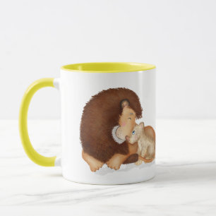 Cute lion and cub 'Best dad ever' mug