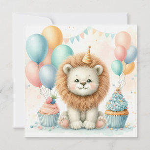 Cute Lion birthday Card
